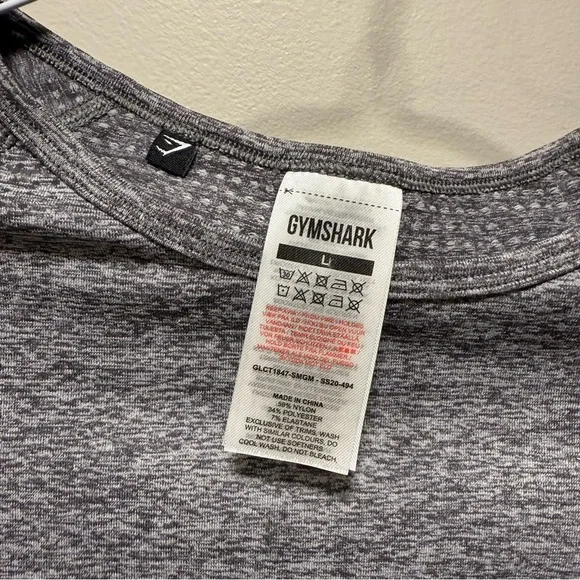 Gymshark Vital Seamless 1.0 Long Sleeve Crop Top - Smokey Grey Marl - Large - Picture 6 of 7